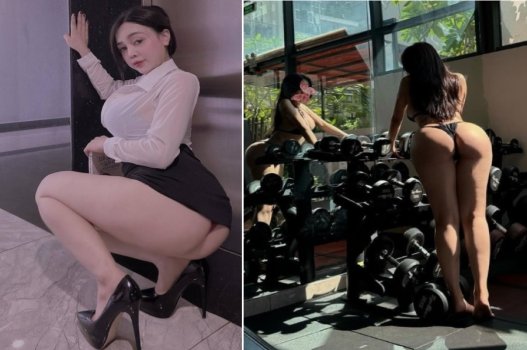 Gymer mông to được doggy cho tê người